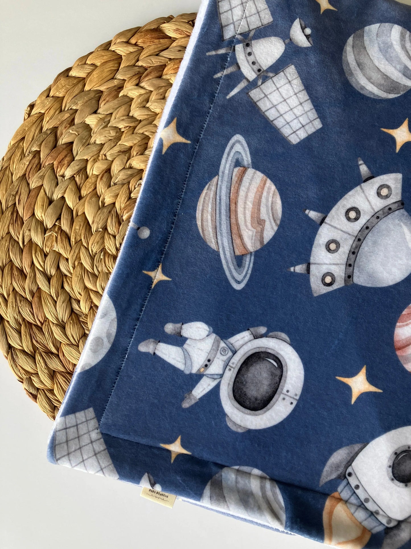 Couverture douce en minky - Espace - Bébé bonheur