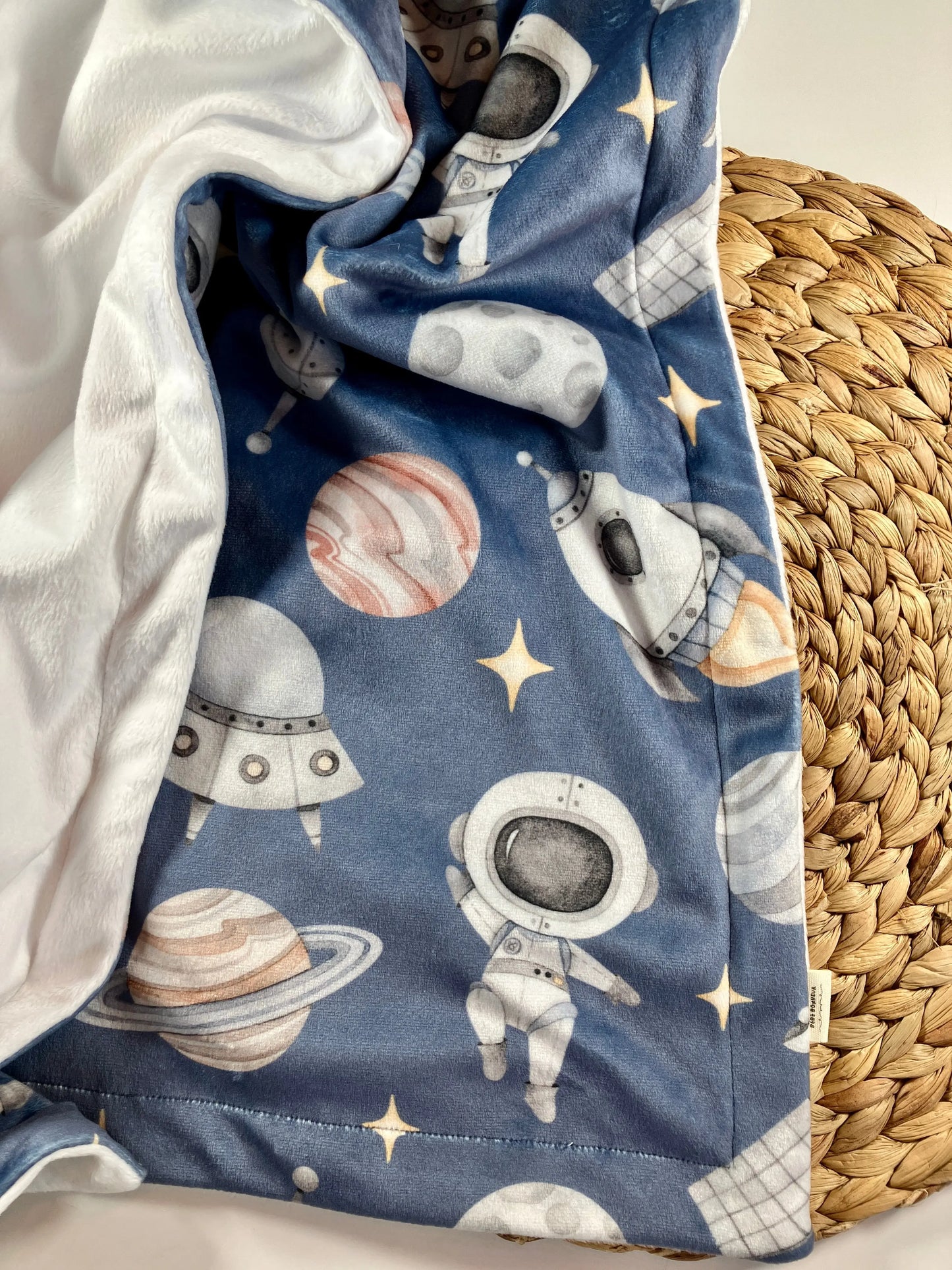Couverture douce en minky - Espace - Bébé bonheur