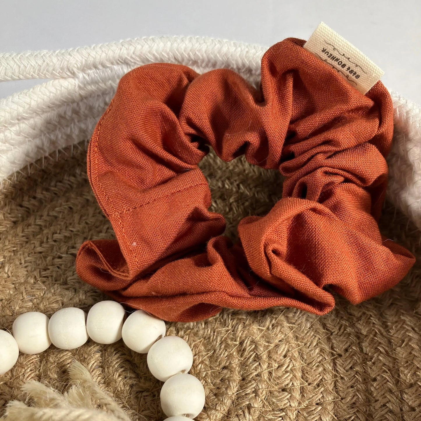 Chouchou pour cheveux - Orange brûlé - Bébé bonheur