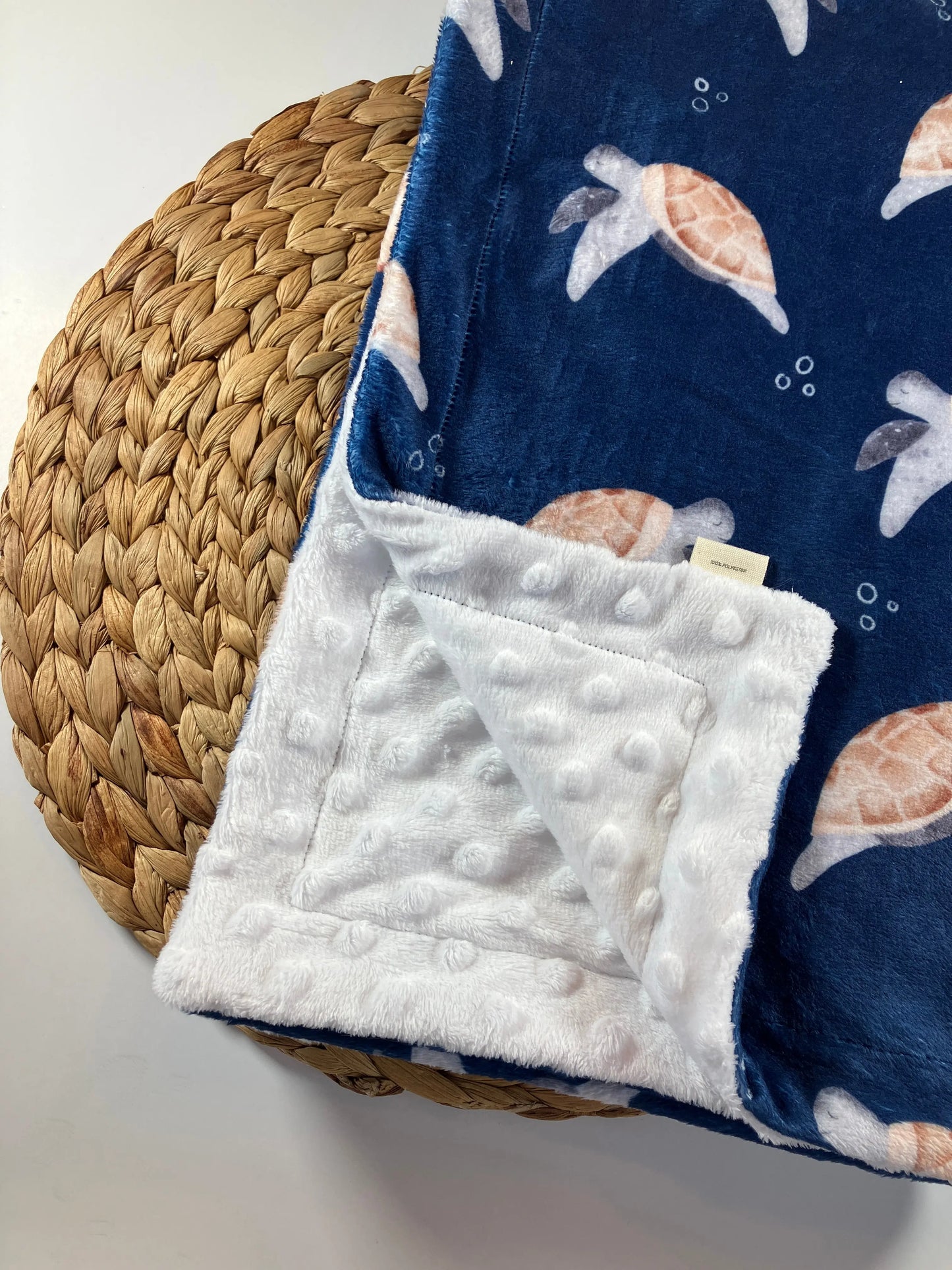 Couverture douce en minky - Tortues de mer - Bébé bonheur