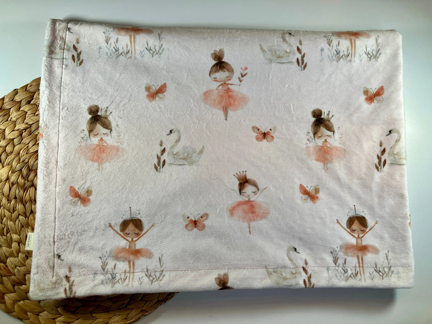 Couverture douce en minky - Ballerines - Bébé bonheur