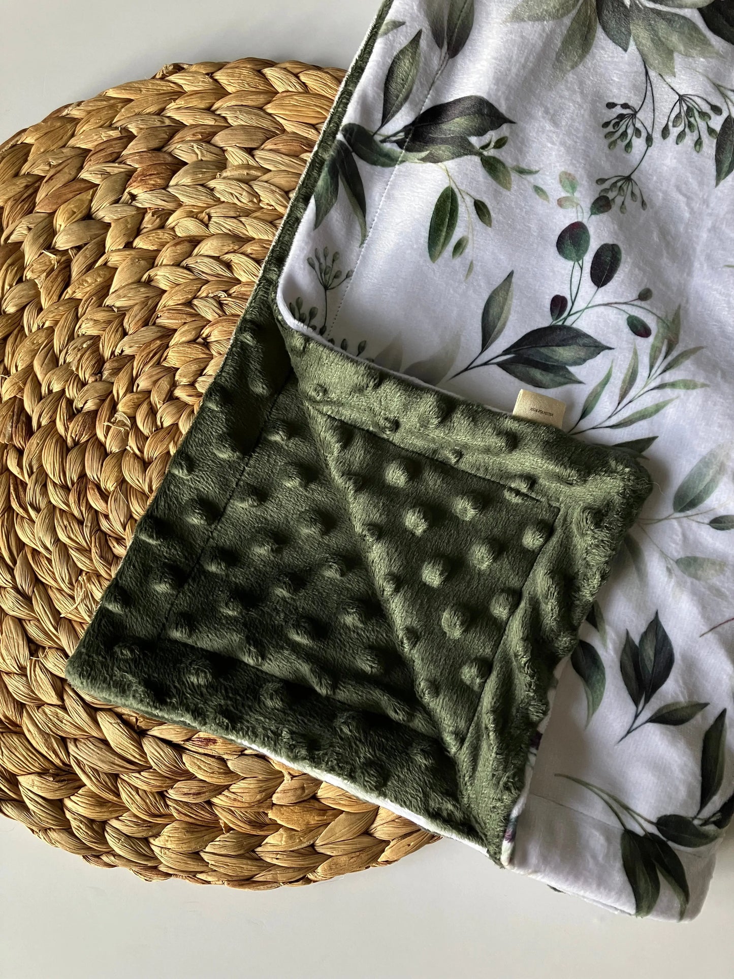 Couverture douce en minky - Feuillage - Bébé bonheur