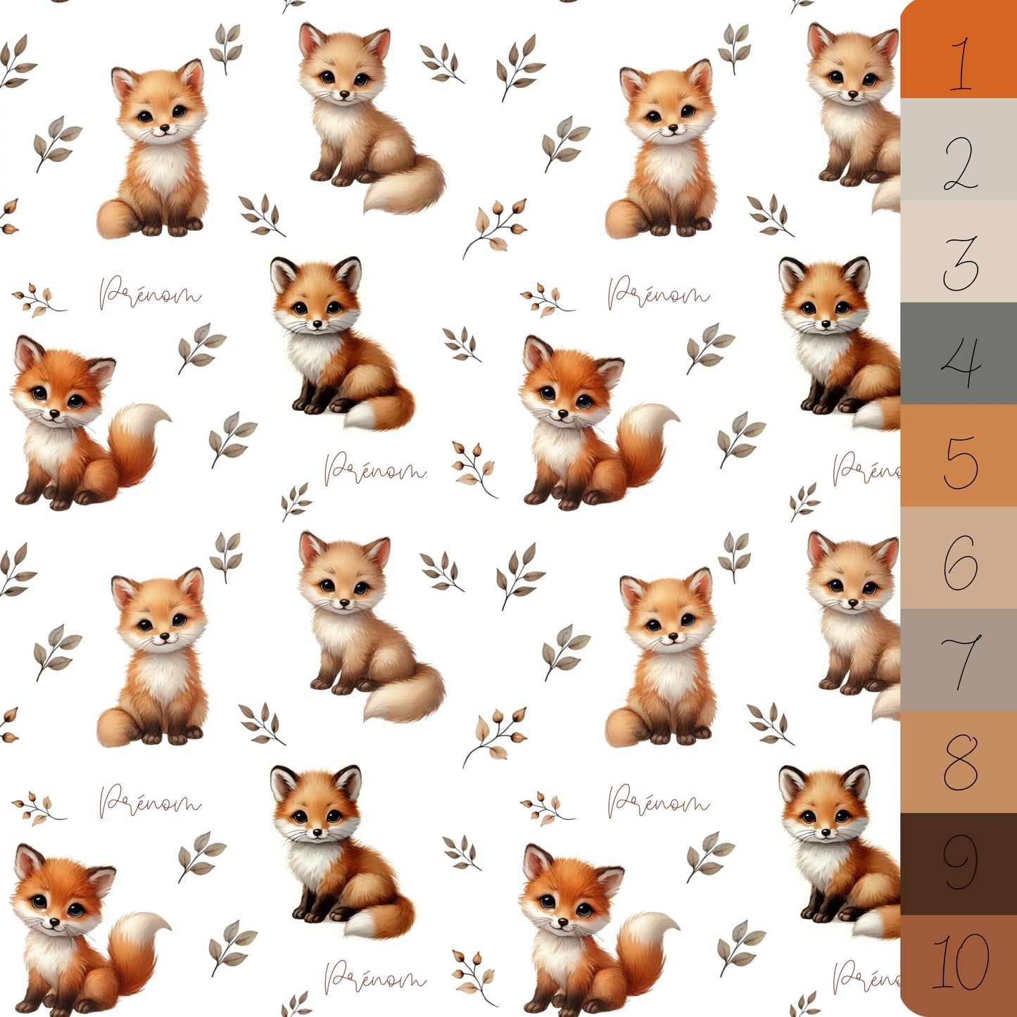 Couverture douce en squish personnalisée - Renards - Bébé bonheur
