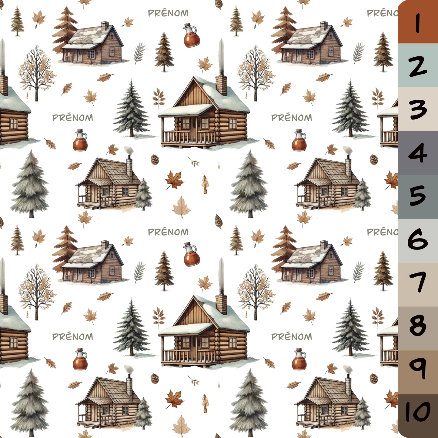 cabane à sucre printemps couverture douce en squish