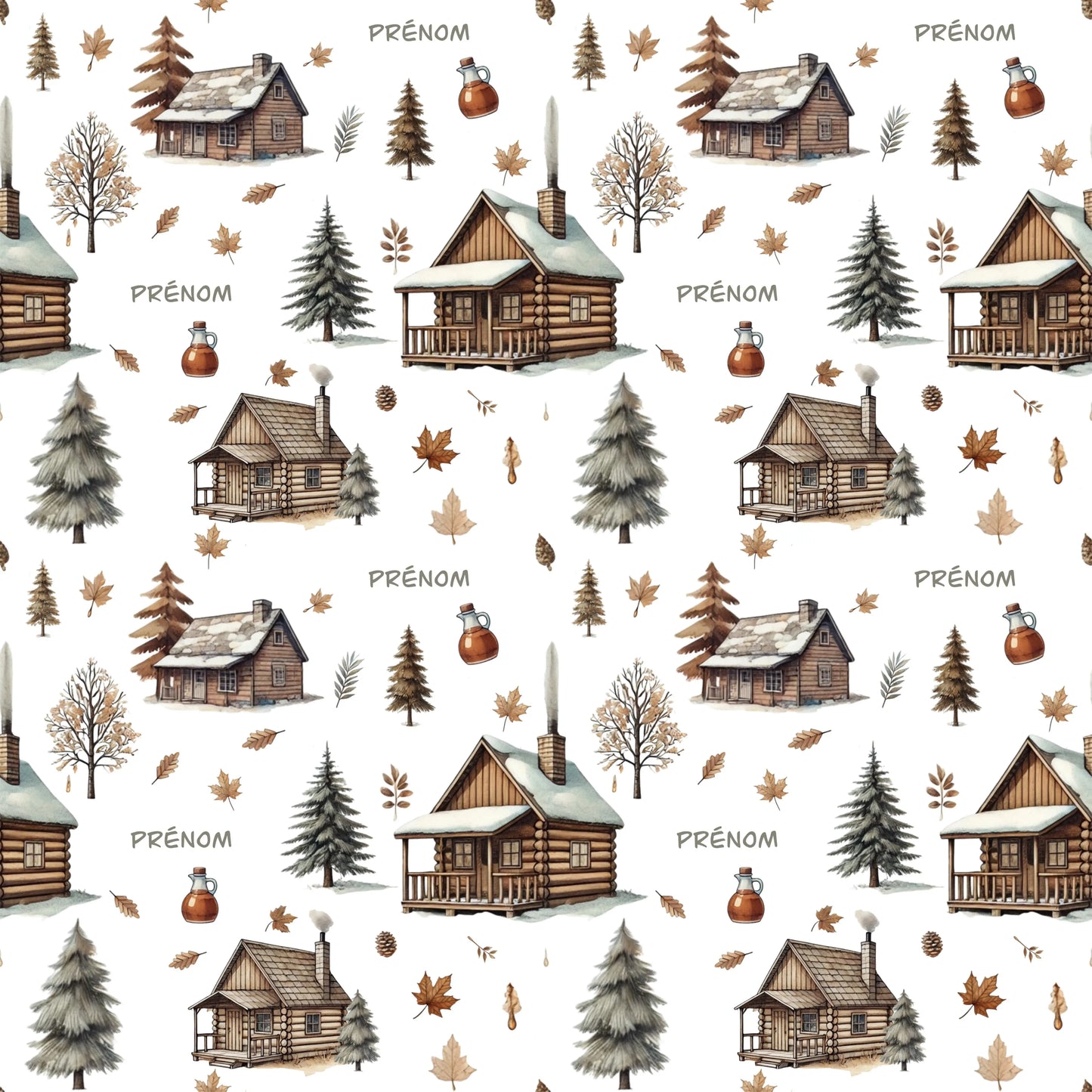 cabane à sucre printemps couverture douce en squish