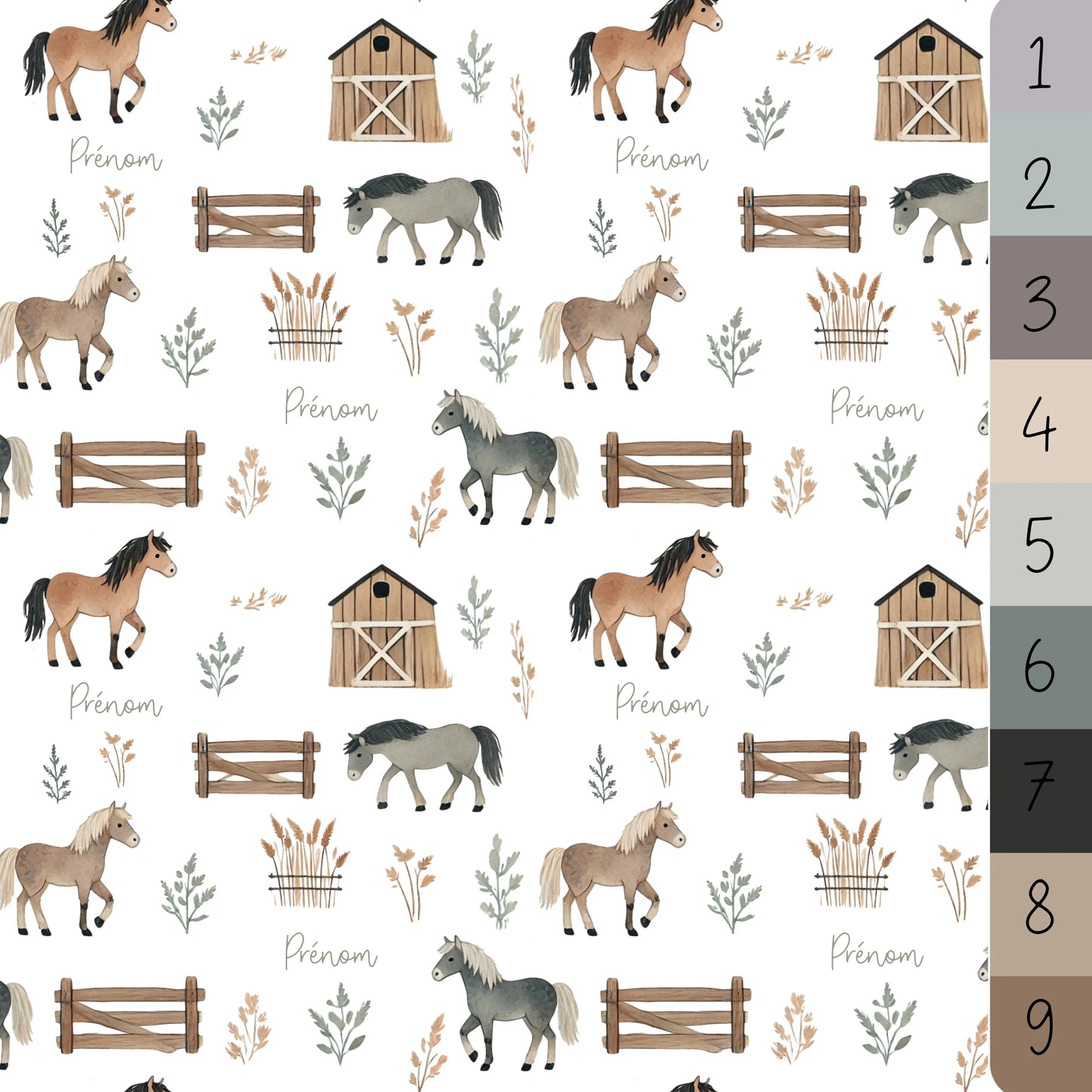 Couverture douce en squish personnalisée - Ranch - Bébé bonheur
