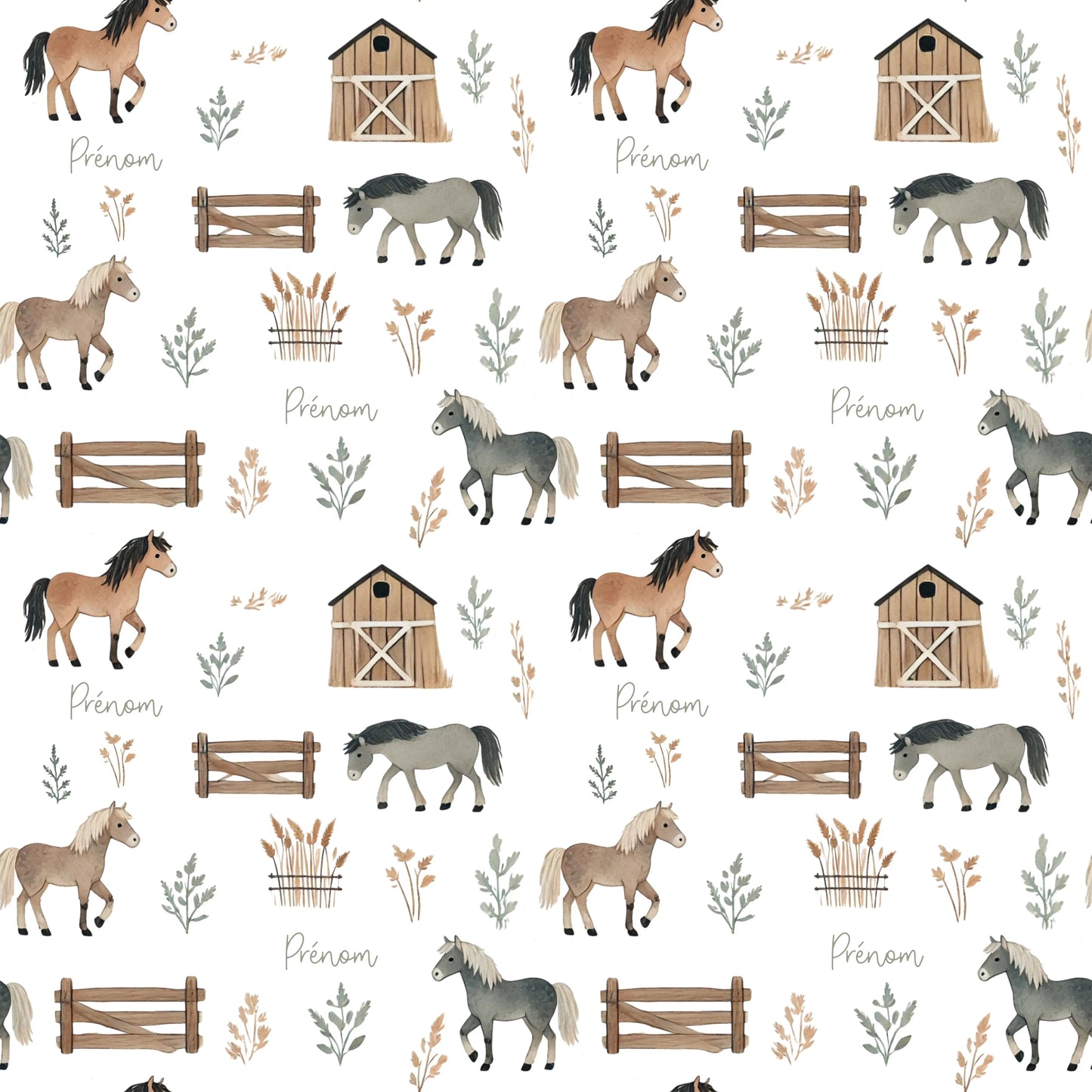 Couverture douce en squish personnalisée - Ranch - Bébé bonheur