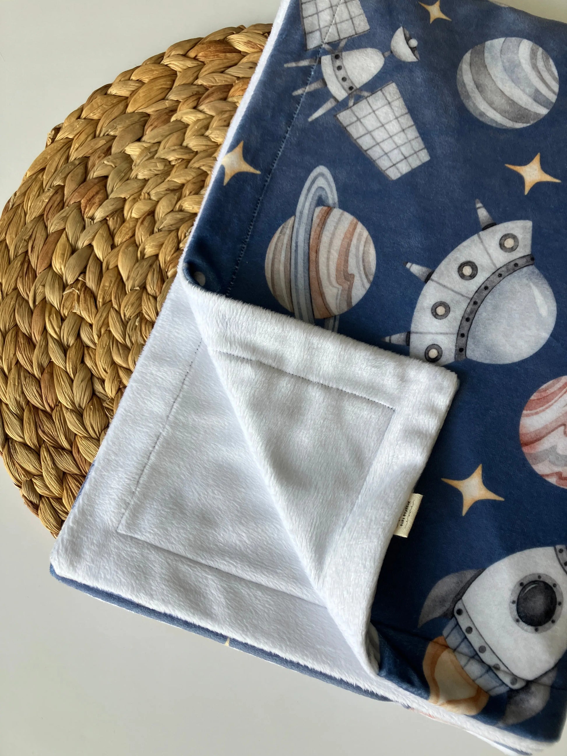 Couverture douce en minky - Espace - Bébé bonheur