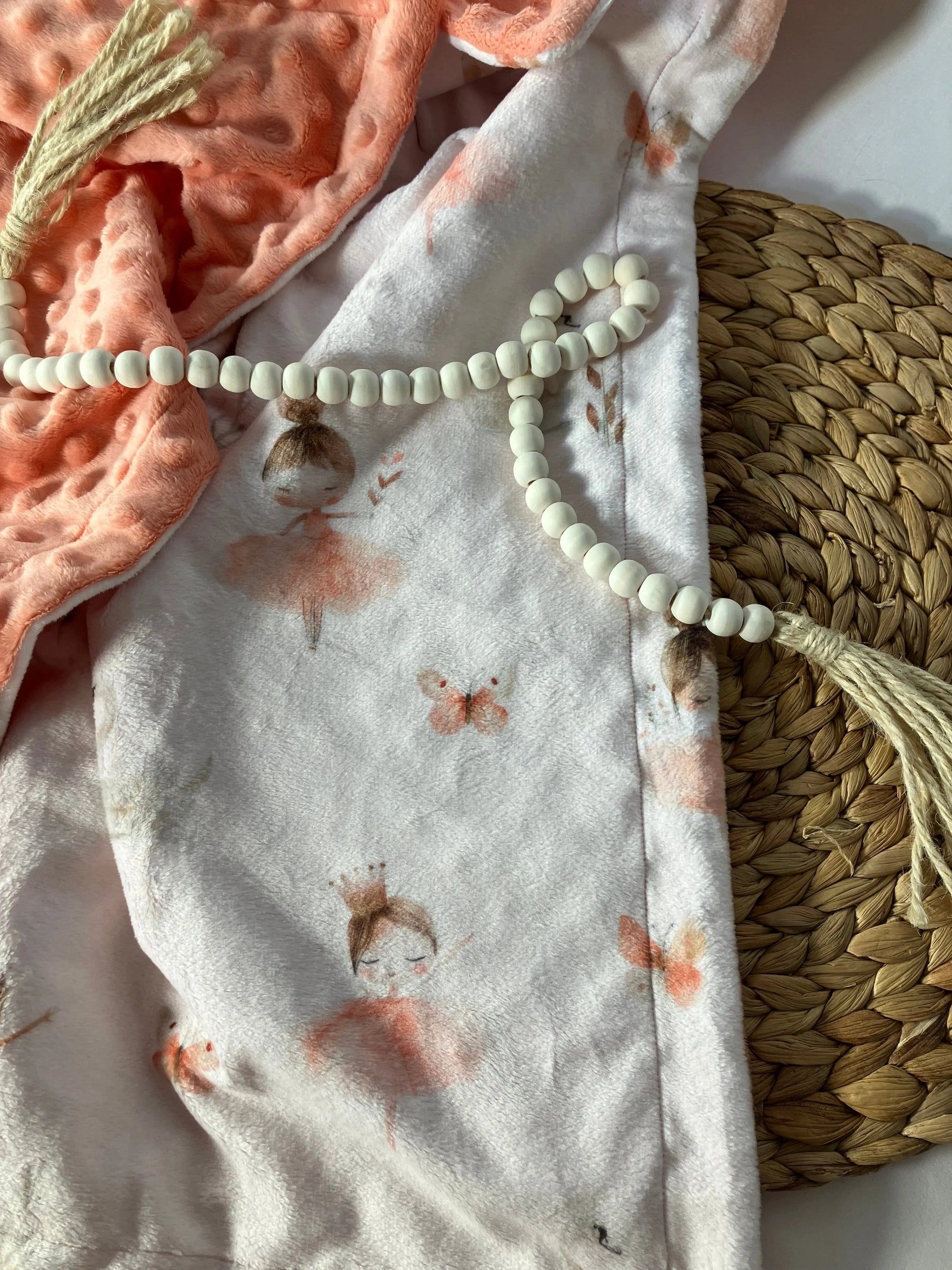 Couverture douce en minky - Ballerines - Bébé bonheur