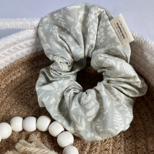 Chouchou pour cheveux - Fleuri gris - Bébé bonheur
