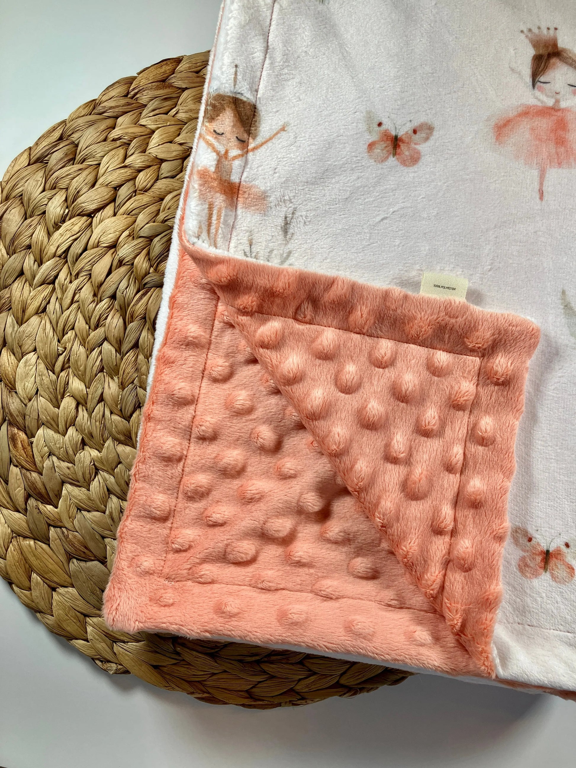 Couverture douce en minky - Ballerines - Bébé bonheur