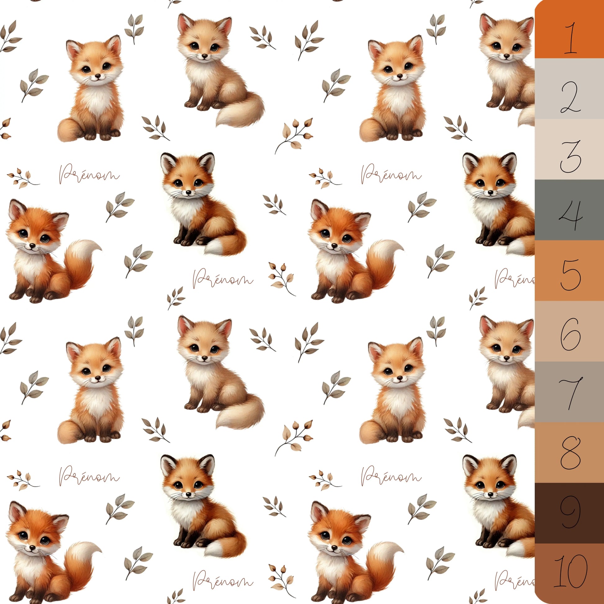 Couverture douce en squish personnalisée - Renards - Bébé bonheur