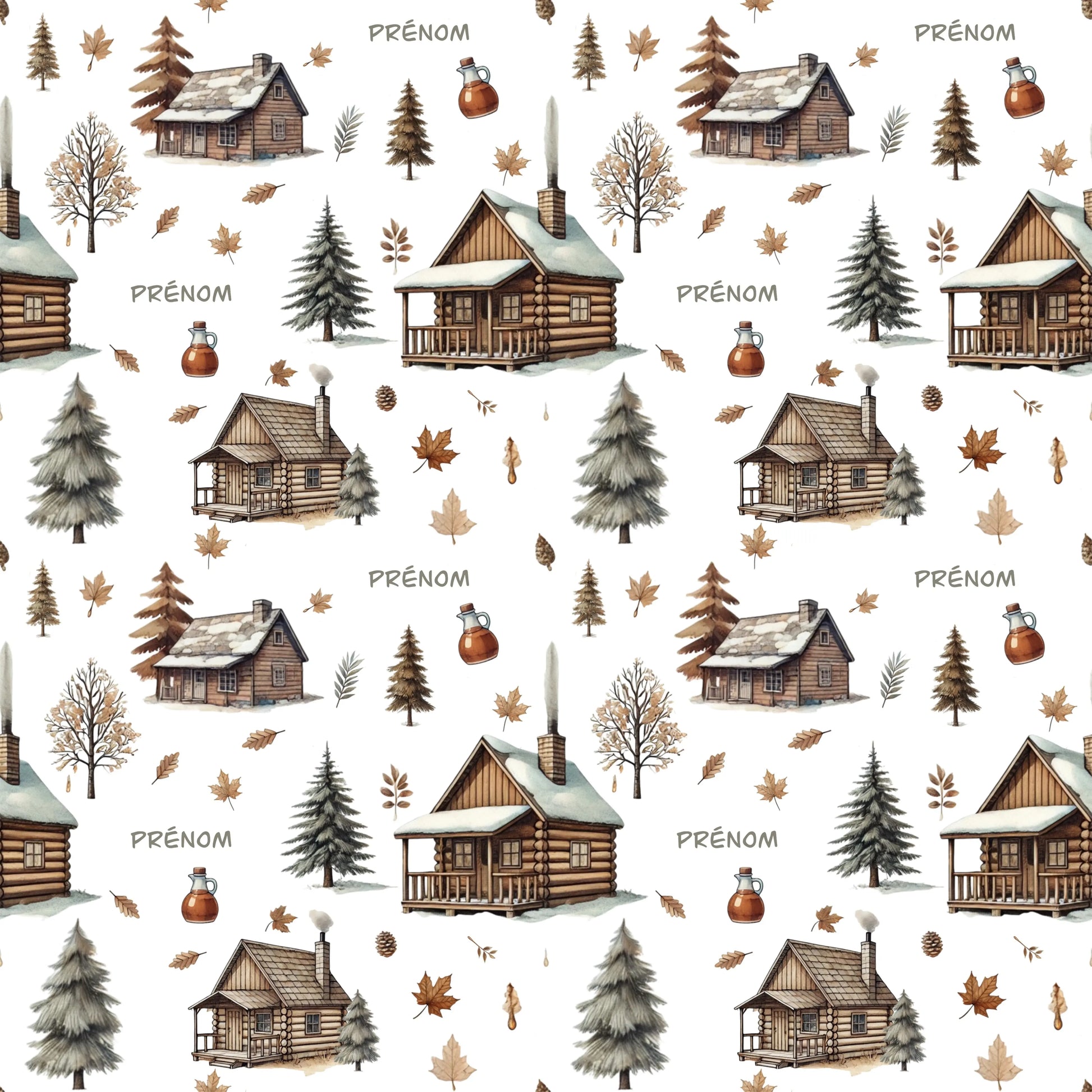 cabane à sucre printemps couverture douce en squish