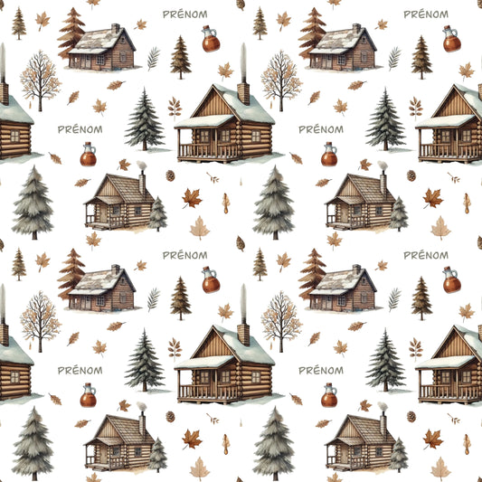 cabane à sucre printemps couverture douce en squish