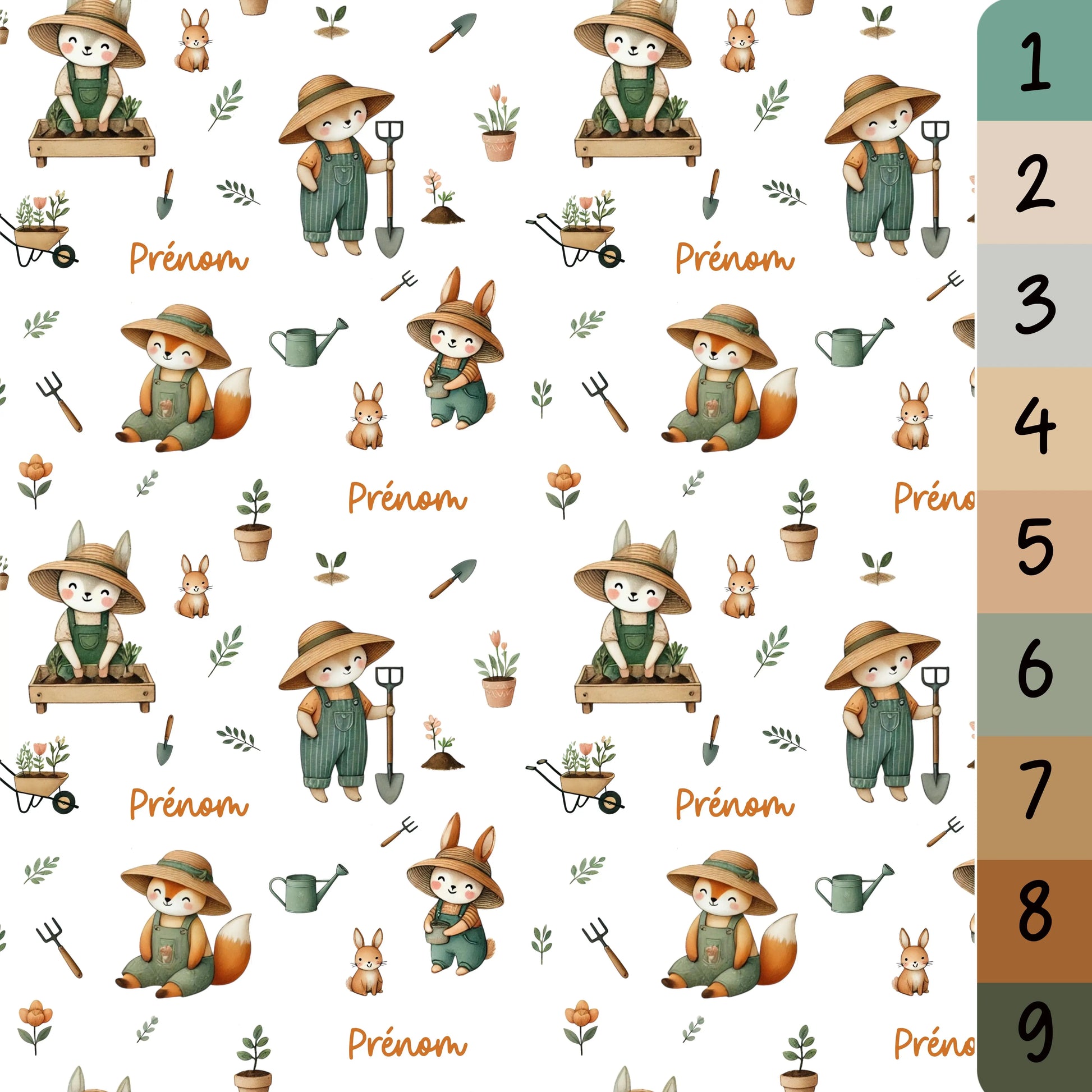 Couverture douce en squish personnalisée - Jardinage - Bébé bonheur