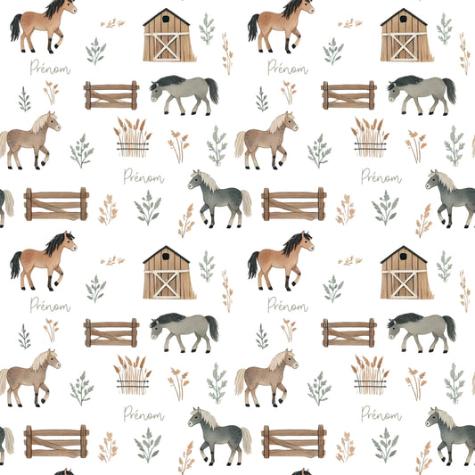 Couverture douce en squish personnalisée - Ranch - Bébé bonheur
